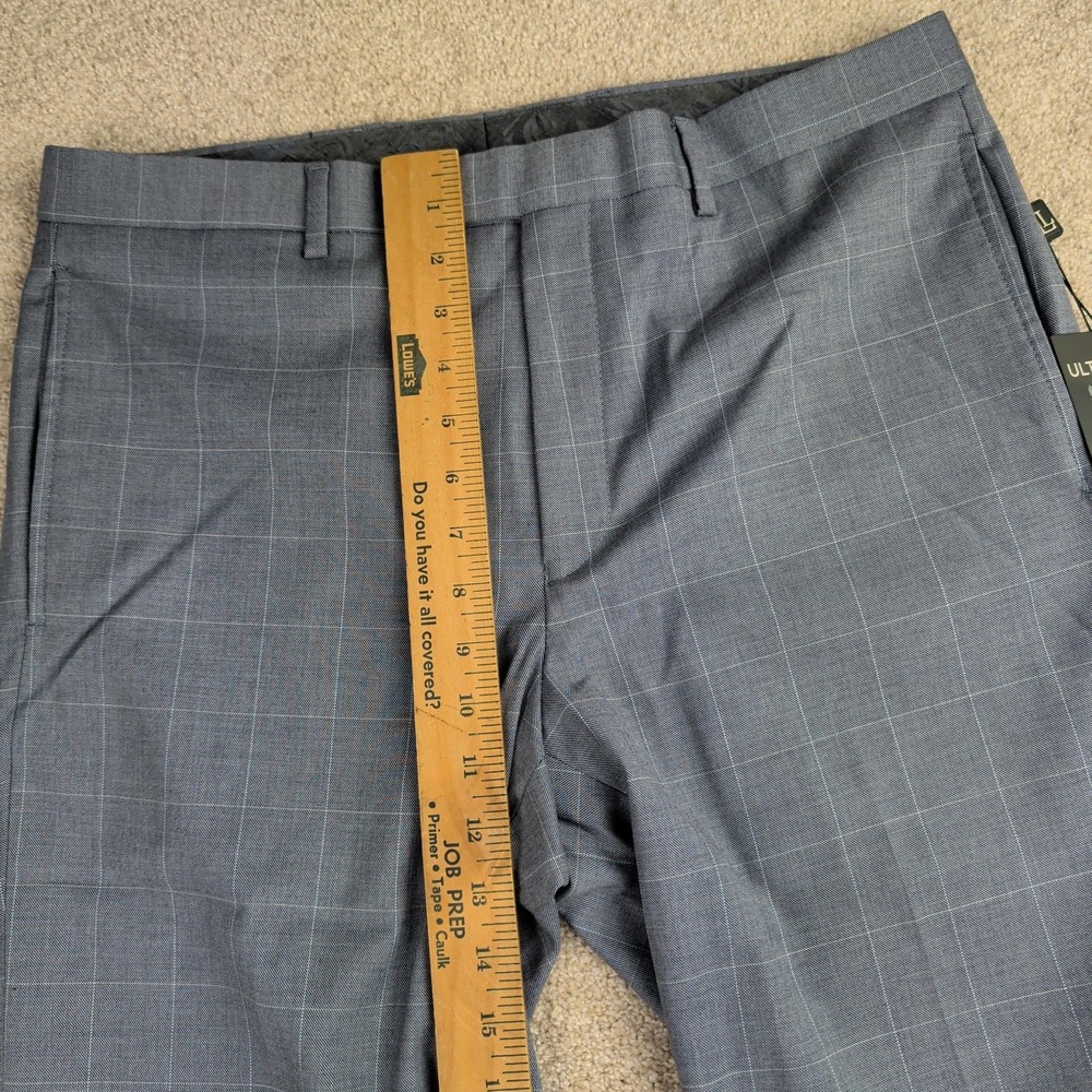 Lauren Ralph Lauren Suit Pants Mens 34x32 Gray Check Ultraflex Stretch Formal - Picture 6 of 12